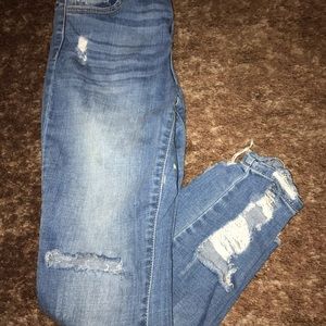 Distressed jeans